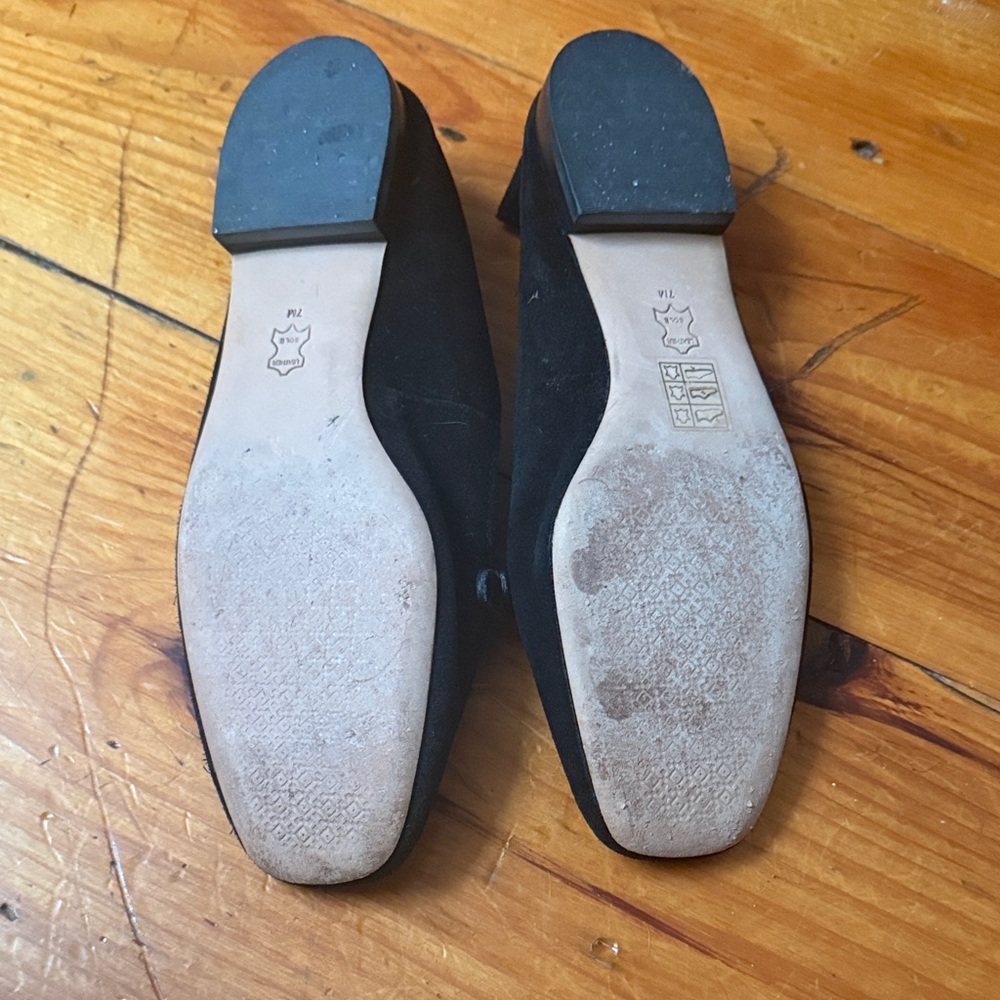 Tory Burch Black Suede Women's Loafers - Picture 2 of 2
